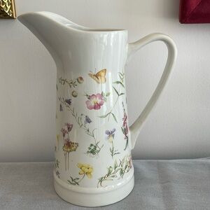 Marjolein Bostin by Hallmark butterfly and flower pitcher or vase.
